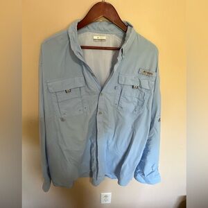 Columbia Pale Blue Men's Outdoor Shirt